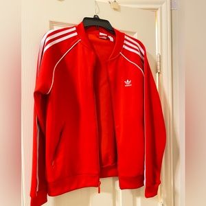 ADIDAS red zip up jacket